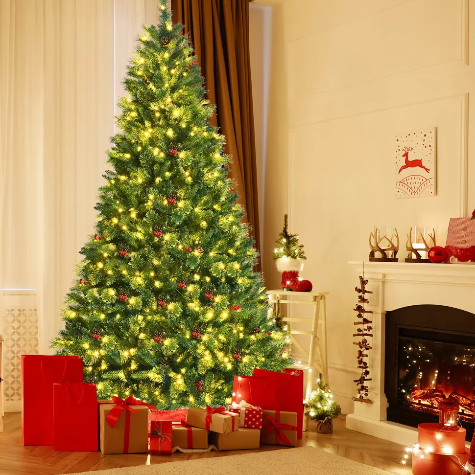 Clearance The Holiday Aisle 96'' H Green Realistic Pine Cashmere Christmas Tree With 600 Led Lights