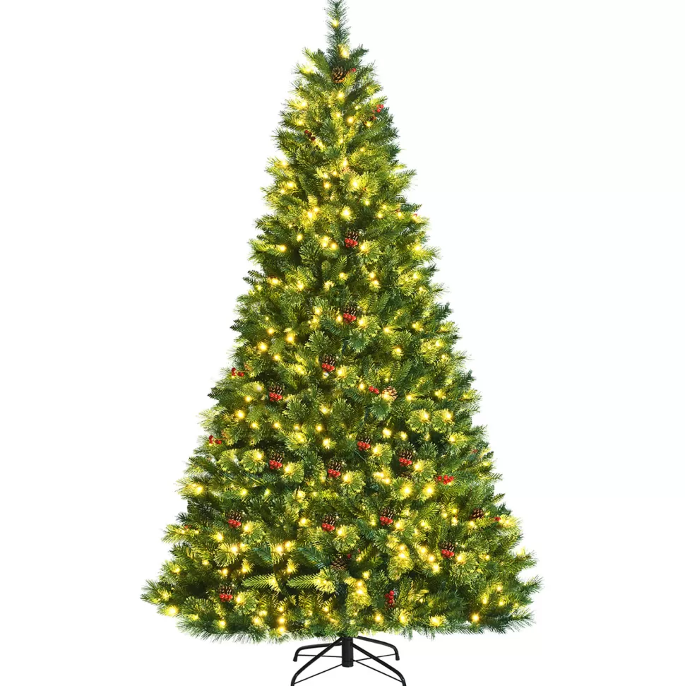 Clearance The Holiday Aisle 96'' H Green Realistic Pine Cashmere Christmas Tree With 600 Led Lights