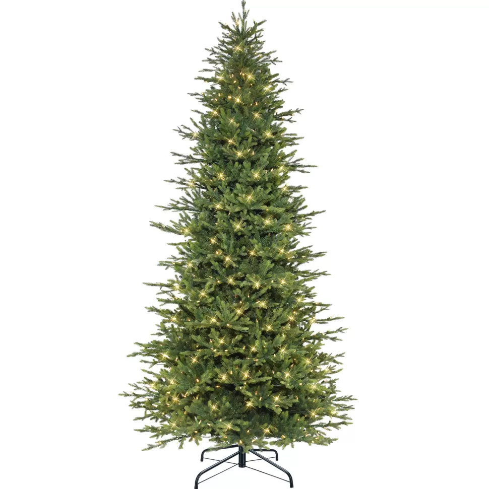 Flash Sale The Holiday Aisle 9' H Slender Green Realistic Artificial Fir Christmas Tree With 700 Led Color Changing/Combination Lights