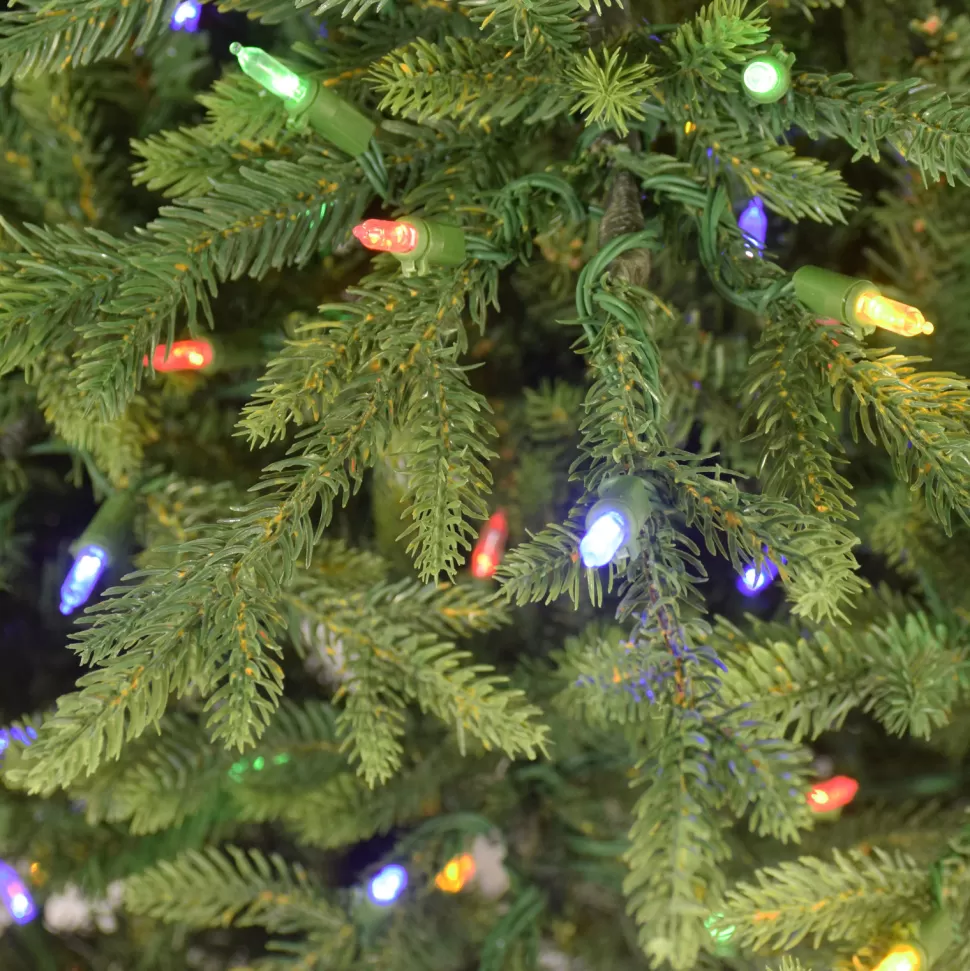 Flash Sale The Holiday Aisle 9' H Slender Green Realistic Artificial Fir Christmas Tree With 700 Led Color Changing/Combination Lights