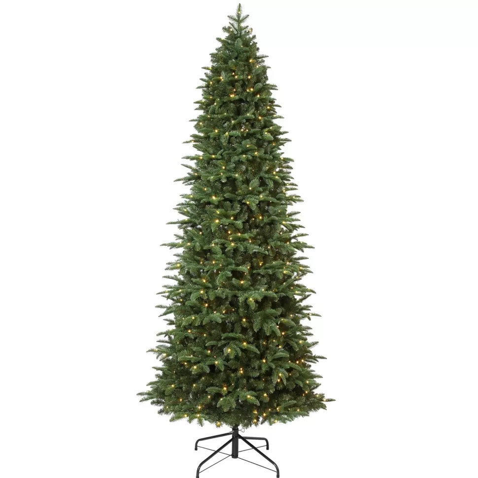 Best Sale Haute Decor 9' H Slender Green Realistic Fir Artificial Christmas Tree With 700 Led Lights
