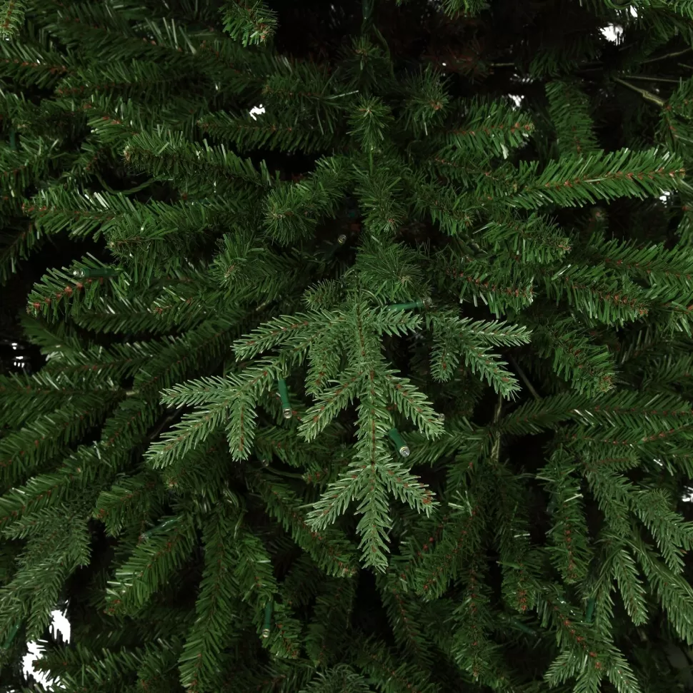 Cheap Haute Decor 9' H Slender Green Realistic Fir Artificial Christmas Tree With 800 Led Lights