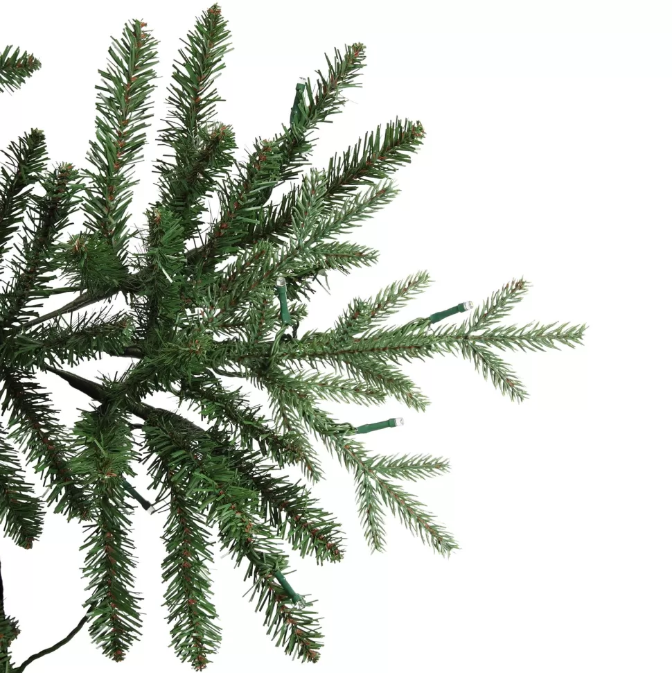 Cheap Haute Decor 9' H Slender Green Realistic Fir Artificial Christmas Tree With 800 Led Lights
