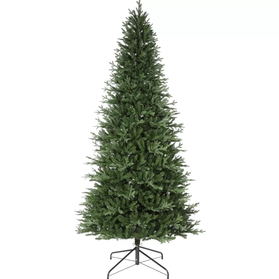 Cheap Haute Decor 9' H Slender Green Realistic Fir Artificial Christmas Tree With 800 Led Lights