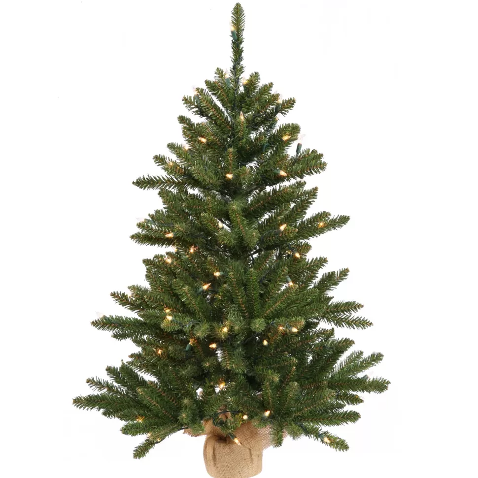 Discount The Holiday Aisle Anoka Pine 42'' Lighted Artificial Pine Christmas Tree - Stand Included