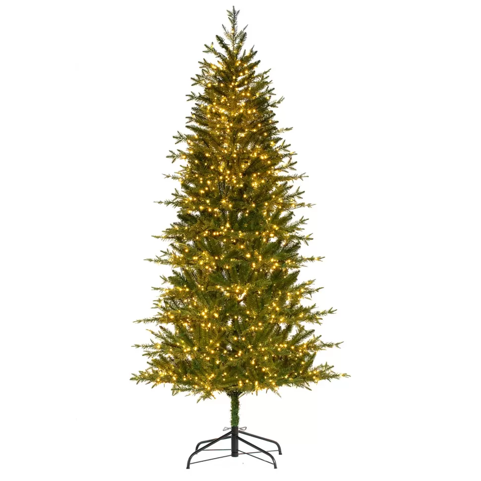 Clearance The Twillery Co. Asheville 7' Green Fir Artificial Christmas Tree With 1800 White Lights