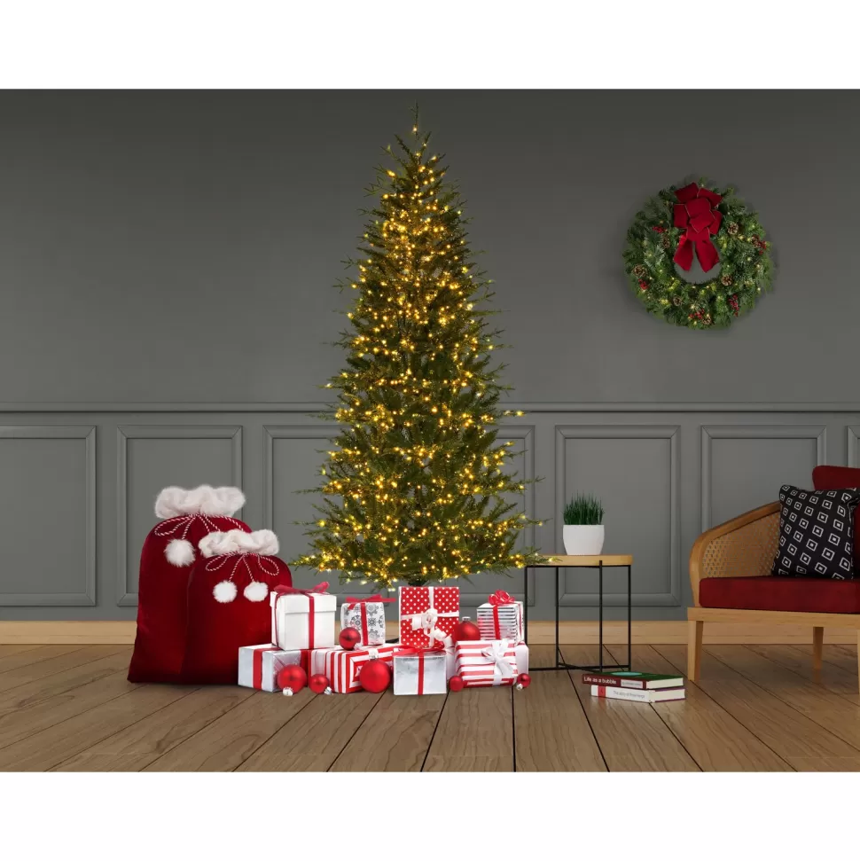 Clearance The Twillery Co. Asheville 7' Green Fir Artificial Christmas Tree With 1800 White Lights