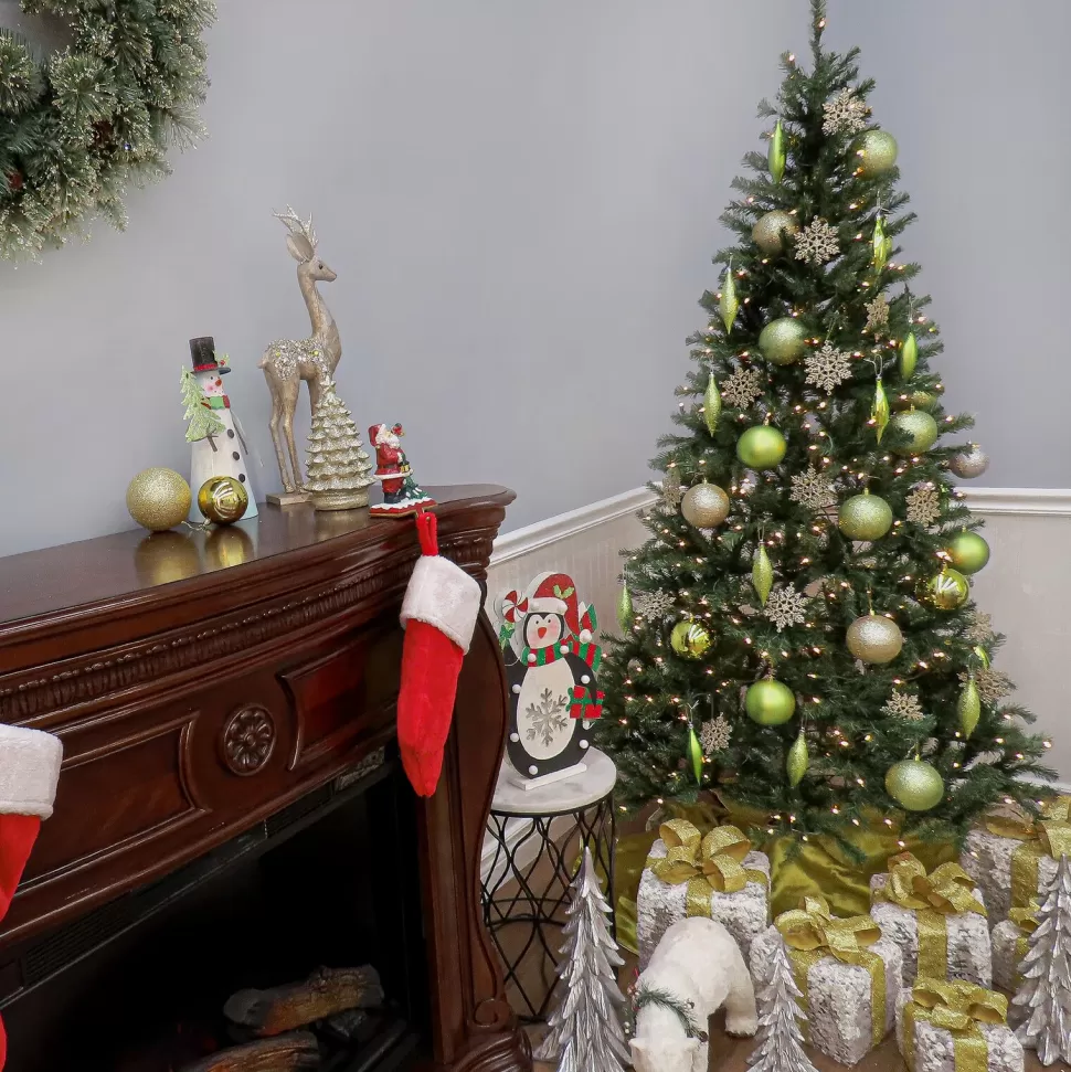 Store The Holiday Aisle Aspen Spruce 6.5' Green Spruce Artificial Christmas Tree With 350 Clear/White Lights