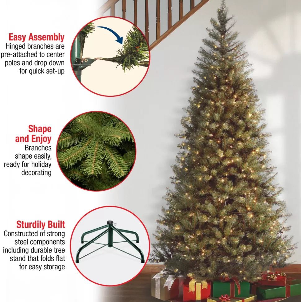Flash Sale The Holiday Aisle Aspen Spruce 7' Green Christmas Tree With 400 Clear/White Lights