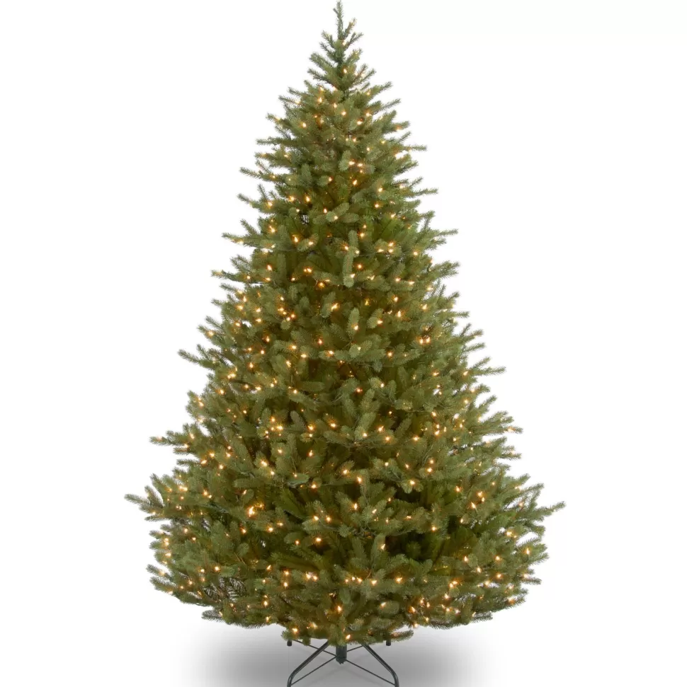 Best The Holiday Aisle Atlanta Spruce 7.5' Extra Full Green Artificial Fir Christmas Tree With 850 Incandescent Steady/Constant Lights