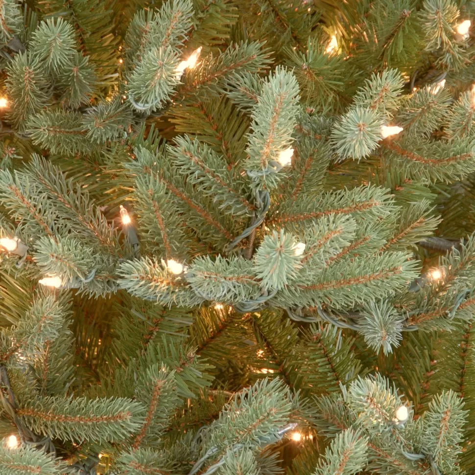 Best The Holiday Aisle Atlanta Spruce 7.5' Extra Full Green Artificial Fir Christmas Tree With 850 Incandescent Steady/Constant Lights