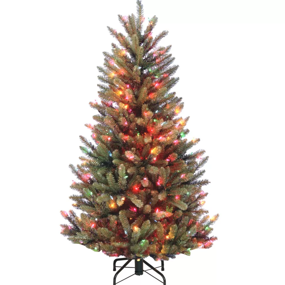Sale Red Barrel Studio Baldrik 4.5' Green Artificial Christmas Tree With 300 Multi-Color Lights