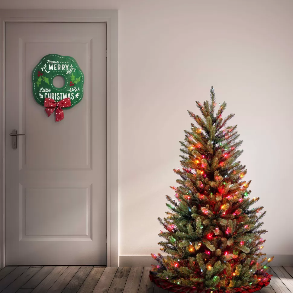 Sale Red Barrel Studio Baldrik 4.5' Green Artificial Christmas Tree With 300 Multi-Color Lights