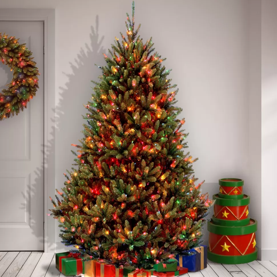 Hot Red Barrel Studio Baldrik 7.5' Green Artificial Christmas Tree With 1000 Multi-Color Lights