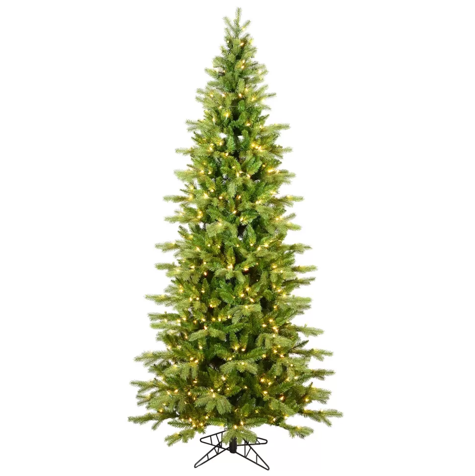 Cheap The Holiday Aisle Balsam Spruce Slim Artificial Christmas Tree With 3Mm Lights