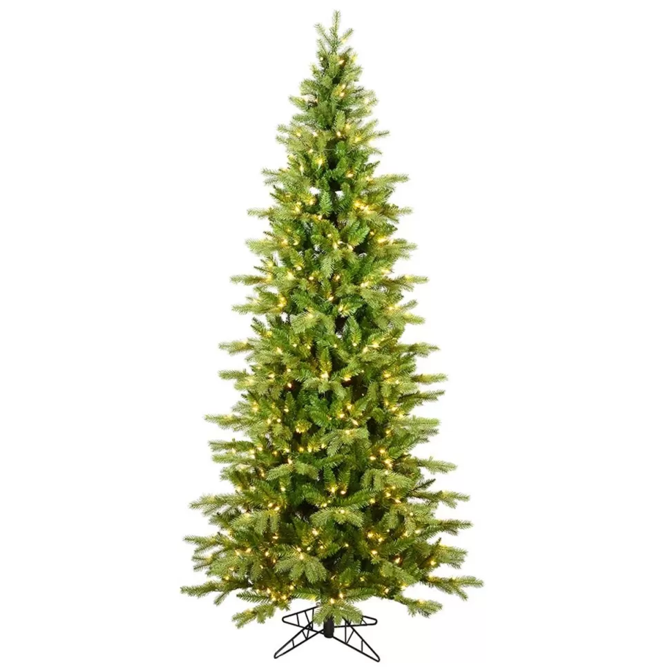 Flash Sale The Holiday Aisle Balsam Spruce Slim Artificial Christmas Tree With 3Mm Lights