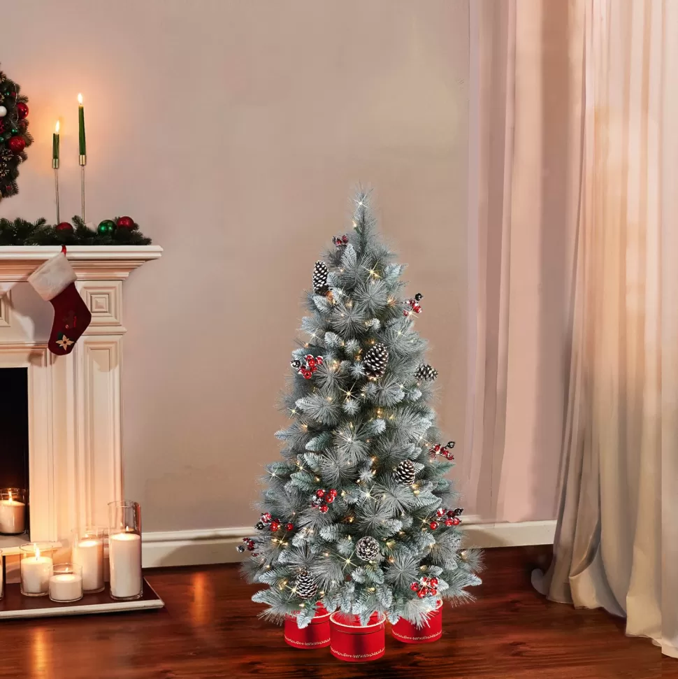 Discount The Holiday Aisle Blue/Green Pine Artificial Christmas Tree