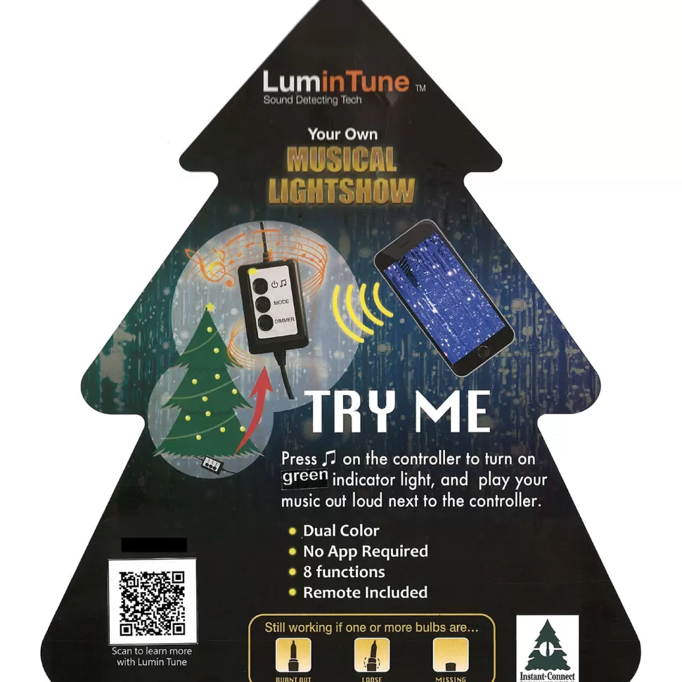 Online The Holiday Aisle Carmel Slim Green Pine Trees Artificial Christmas Tree With 550 With Colored And White Led String Lights