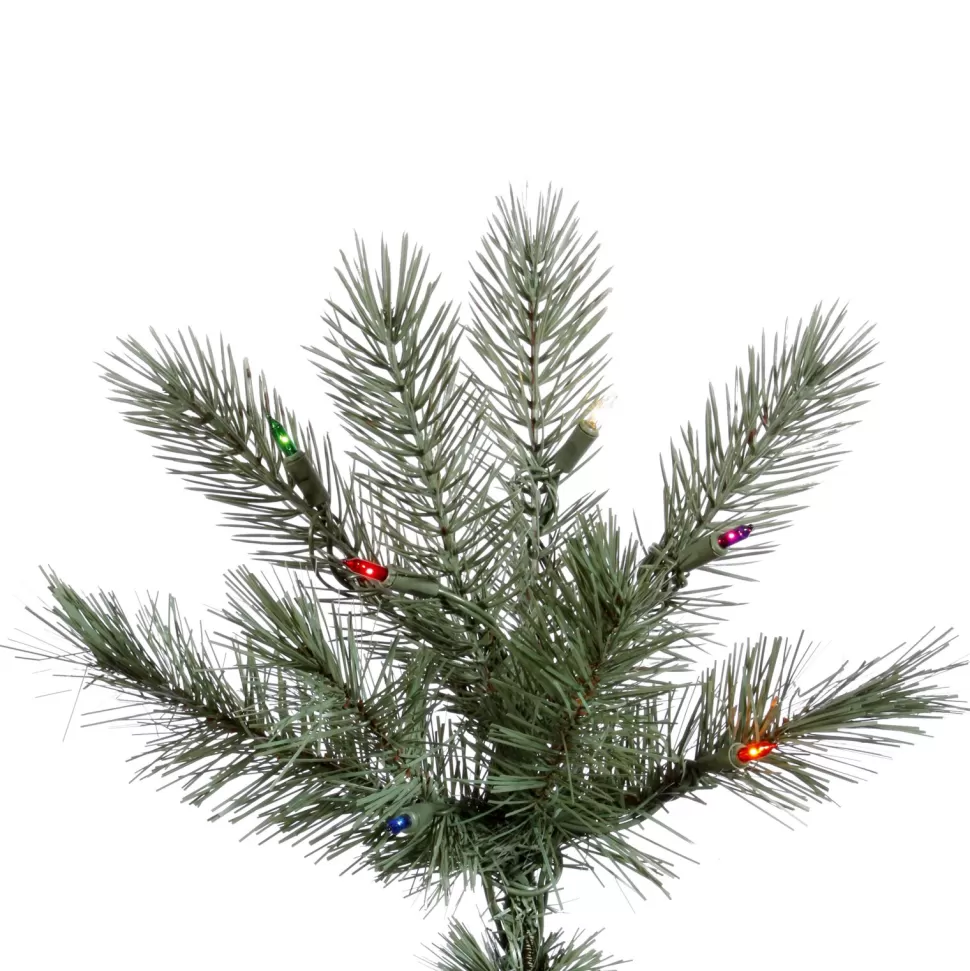 Hot The Holiday Aisle Cashmere 3' Green Pine Artificial Christmas Tree With 100 Dura-Lit Multi-Colored Lights With Stand