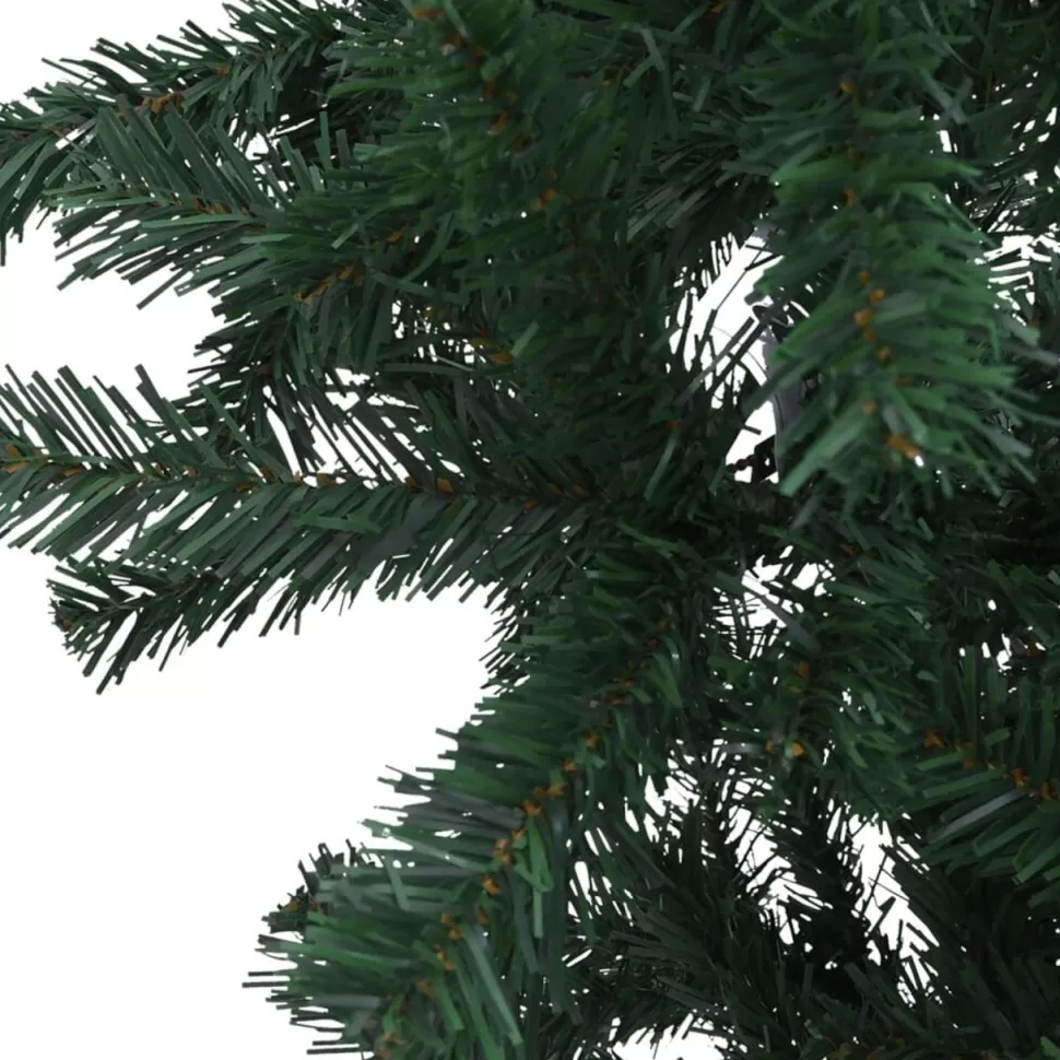 Fashion The Holiday Aisle Christmas Tree Decoration Upside-Down Artificial Tree With Leds Green