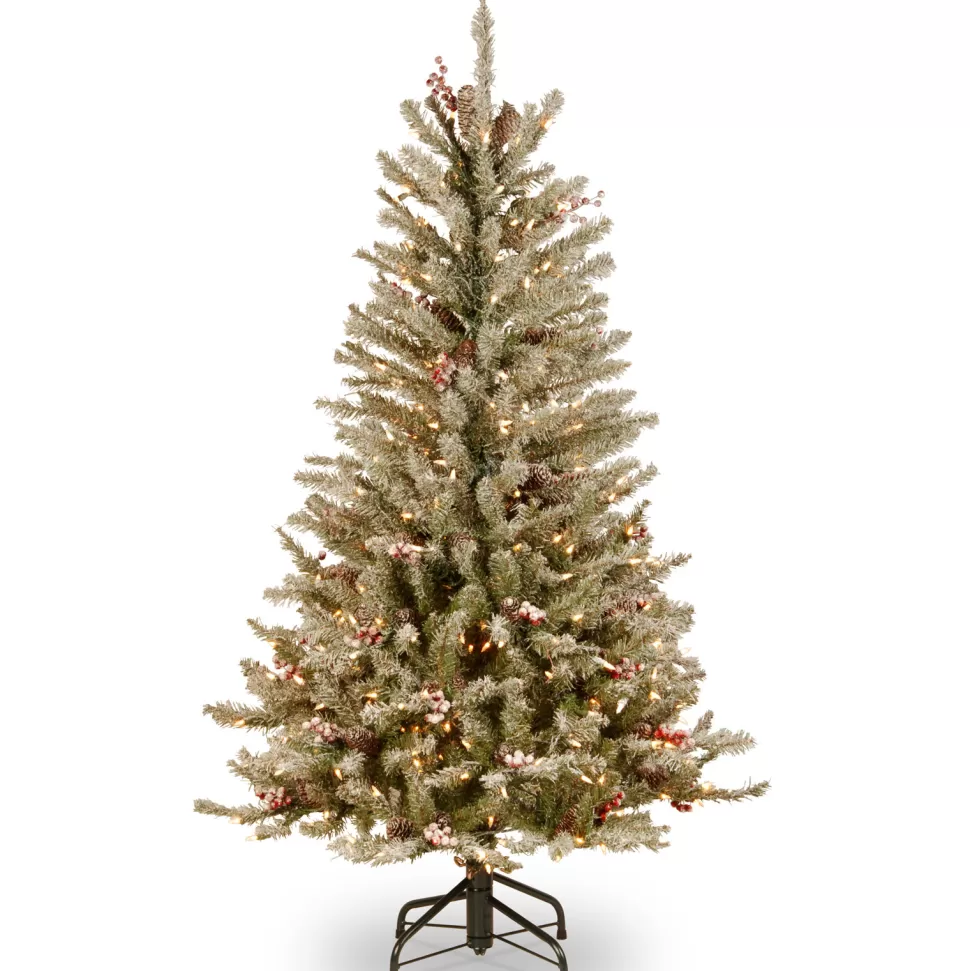 Online The Holiday Aisle Dunhill Fir 4.5' Green/White Fir Artificial Christmas Tree With 350 Clear/White Lights