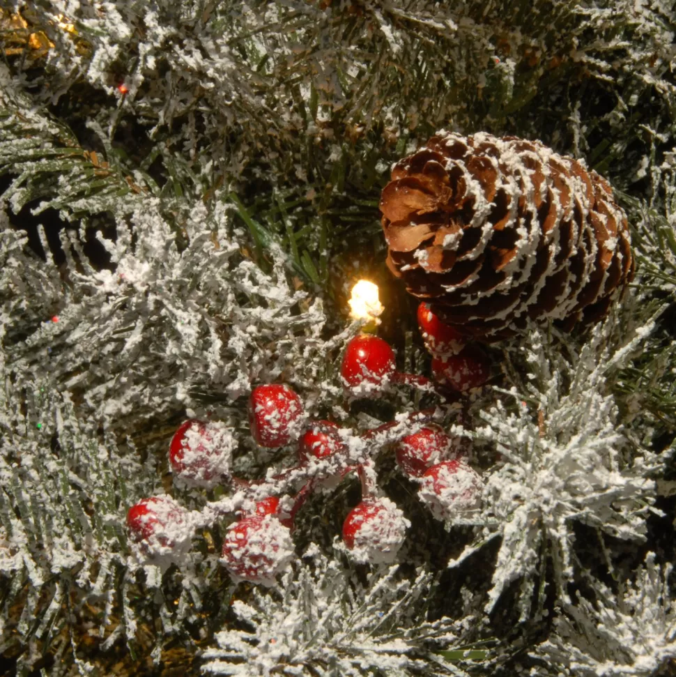 Online The Holiday Aisle Dunhill Fir 4.5' Green/White Fir Artificial Christmas Tree With 350 Clear/White Lights