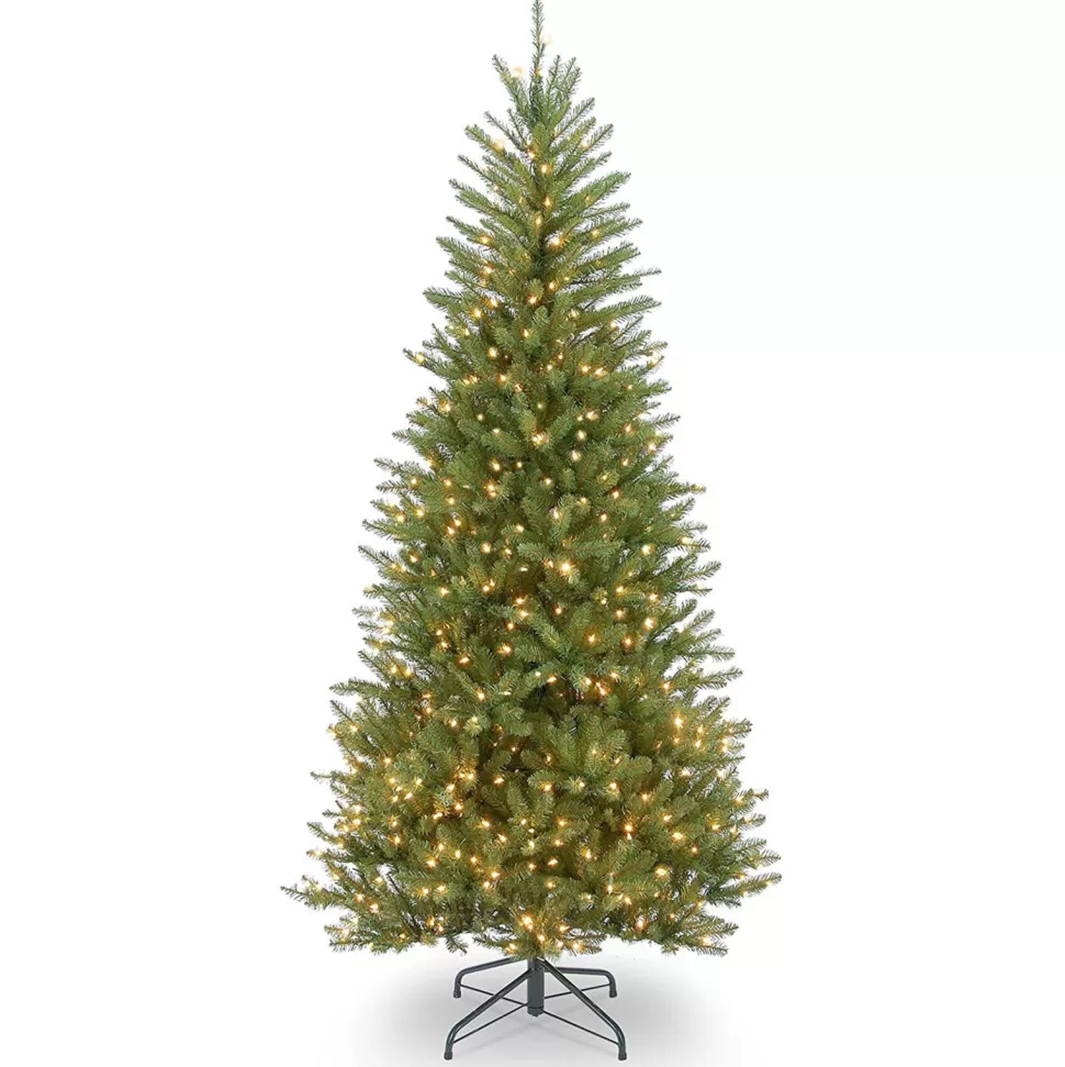 Clearance The Holiday Aisle Dunhill Fir 6'6'' H Slender Green Realistic Artificial Fir Christmas Tree With 500 Lights