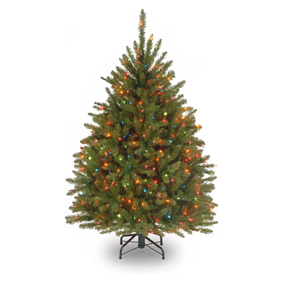 Cheap Three Posts Dunhill Fir Green Fir Christmas Tree With Lights