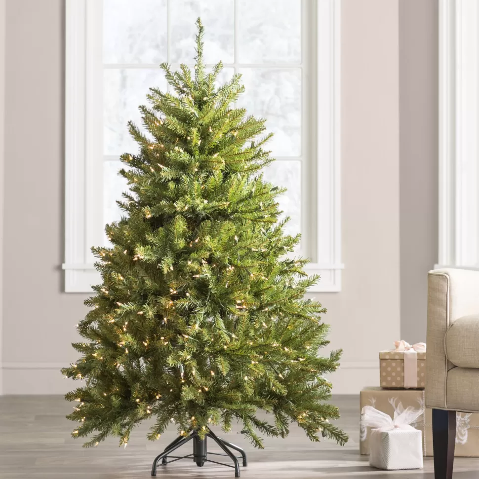 Outlet The Holiday Aisle Dunhill Fir Lighted Artificial Fir Christmas Tree