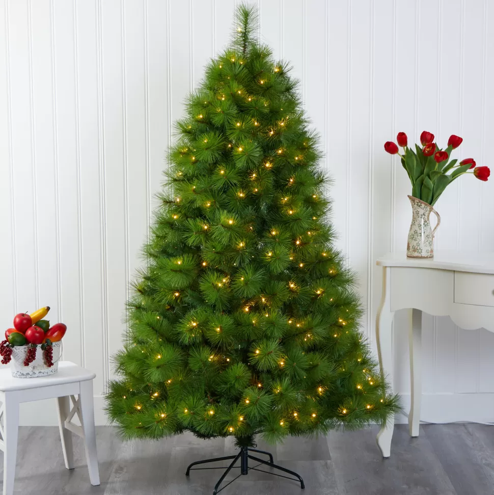 Discount The Holiday Aisle Easy Set-Up Lighted Artificial Scotch Pine Christmas Tree - Stand Included