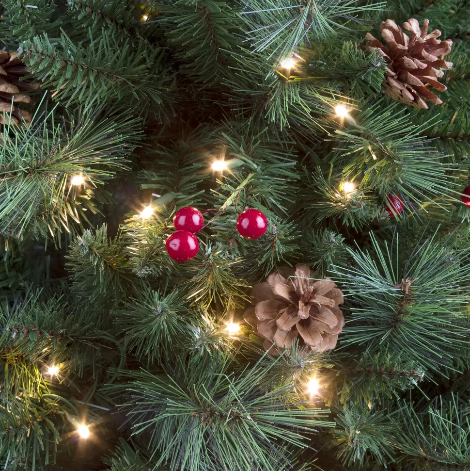 Outlet Three Posts Easy Stow 6' 6" H Green Realistic Artificial Pine Cashmere Christmas Tree 300 Led Lights