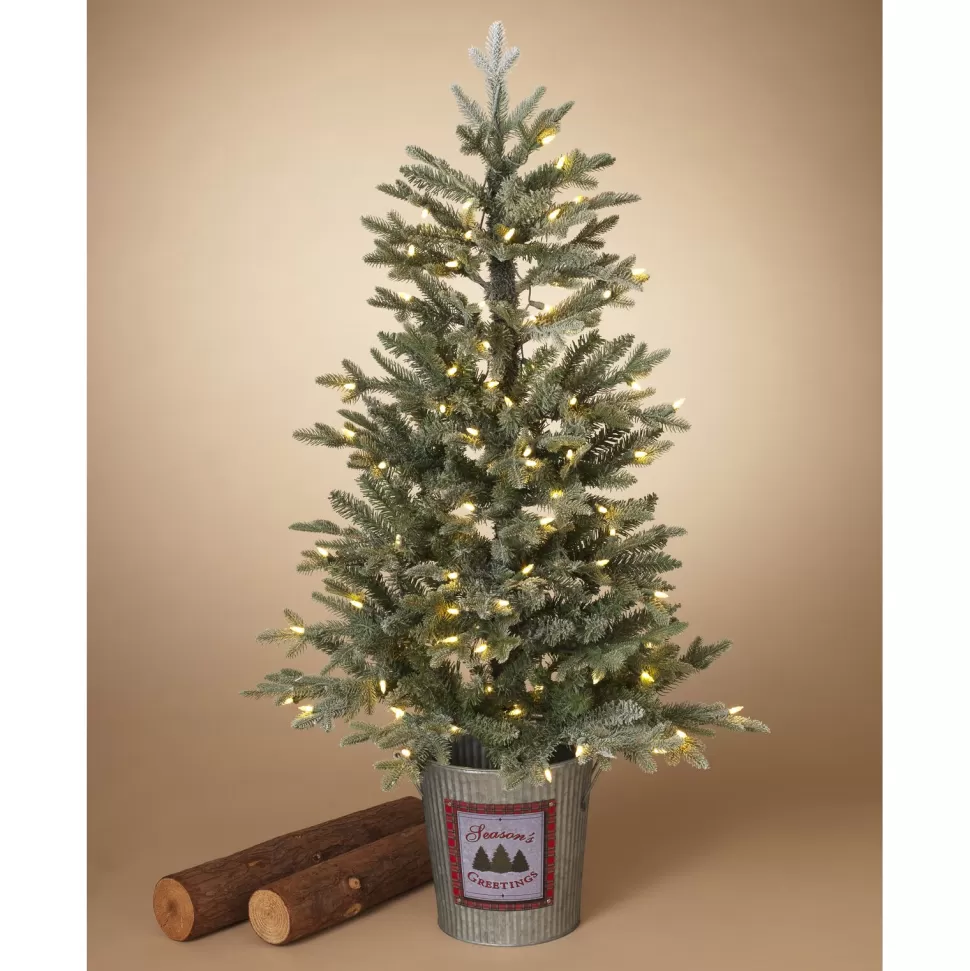 Fashion The Holiday Aisle Electric 4' Green Pine Artificial Christmas Tree With 100 Clear/White Lights