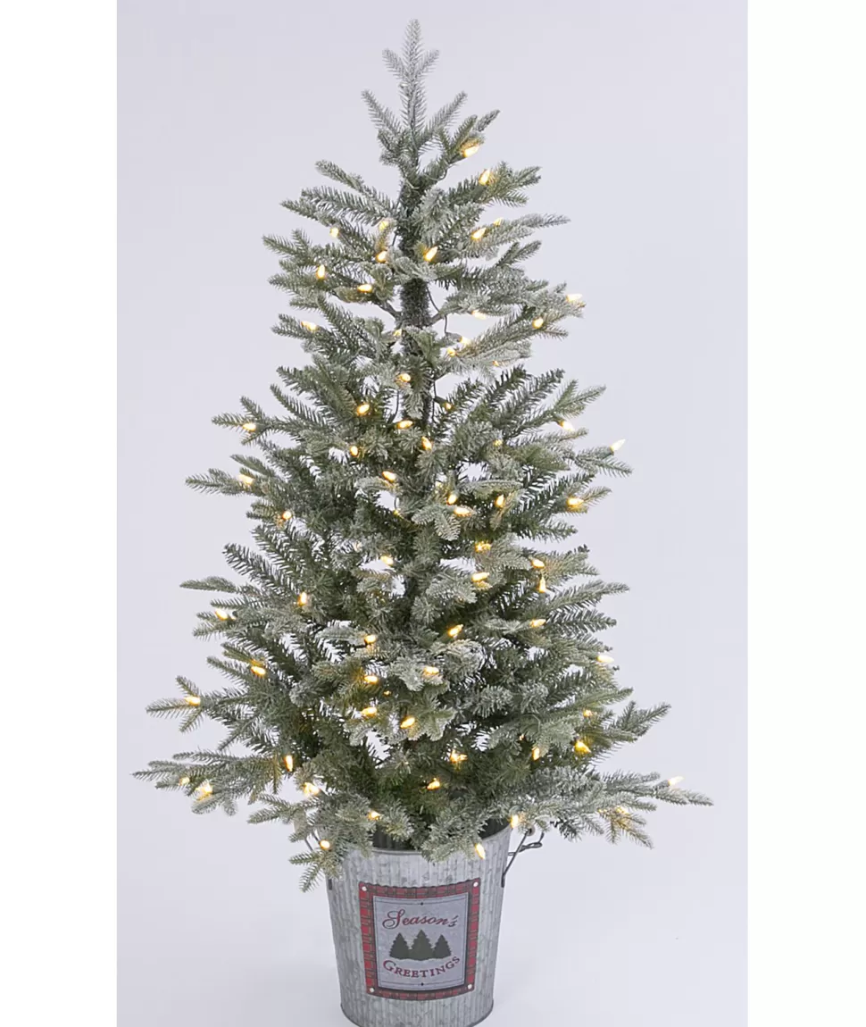 Fashion The Holiday Aisle Electric 4' Green Pine Artificial Christmas Tree With 100 Clear/White Lights