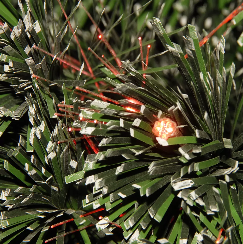 Cheap The Holiday Aisle Fiber Optic 2.67' H Extra Full Green Pvc Pine Christmas Tree Fiber Optic Color Changing/Combination Lights