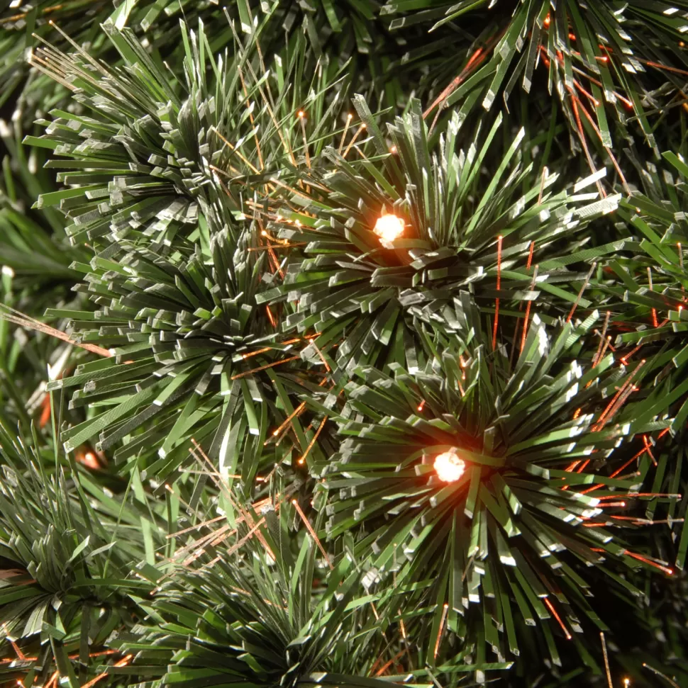Cheap The Holiday Aisle Fiber Optic 2.67' H Extra Full Green Pvc Pine Christmas Tree Fiber Optic Color Changing/Combination Lights