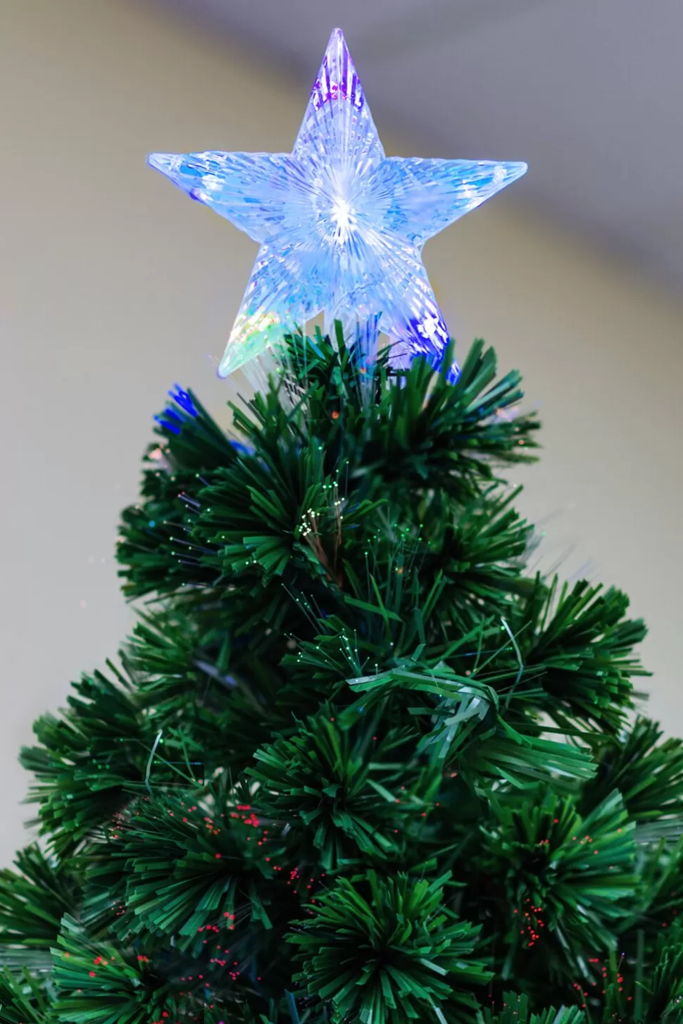 Hot The Holiday Aisle Fiber Optic 72" Green Pine Artificial Christmas Tree With Multi-Colored Lights With Stand
