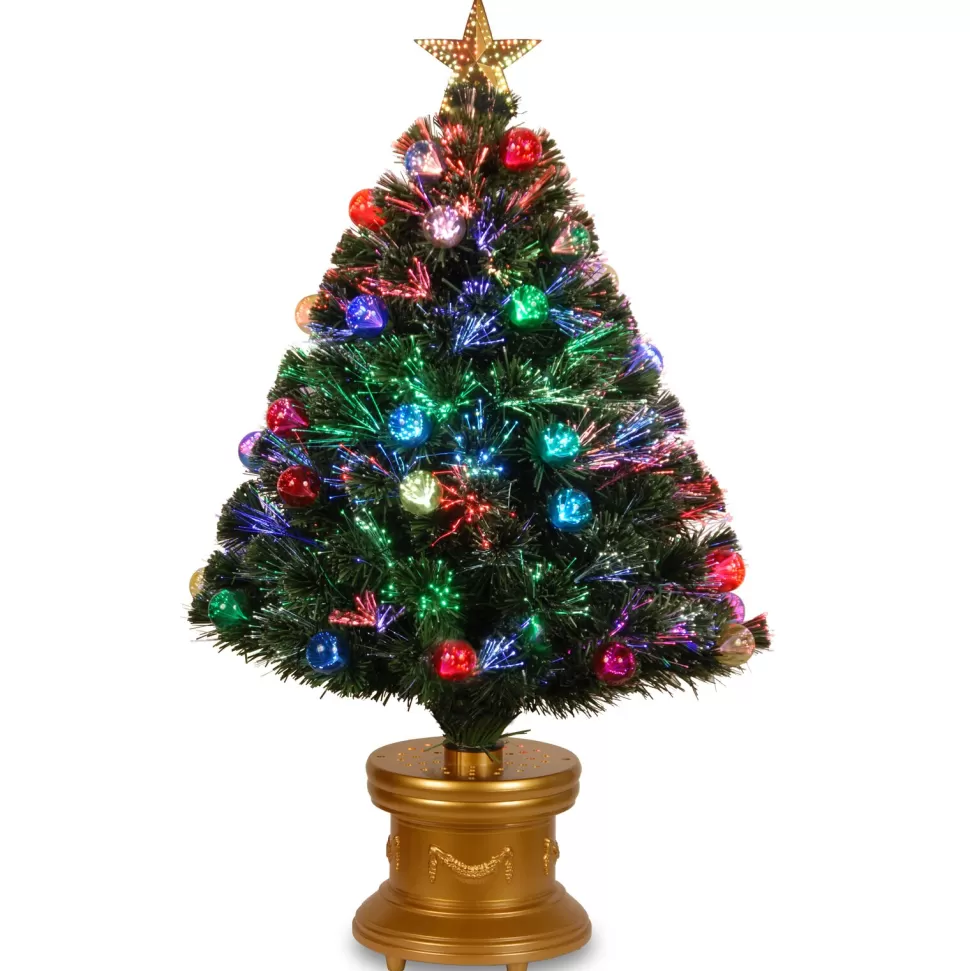 Outlet Andover Mills Fiber Optic Green Artificial Fir Christmas Tree With Color Changing/Combination