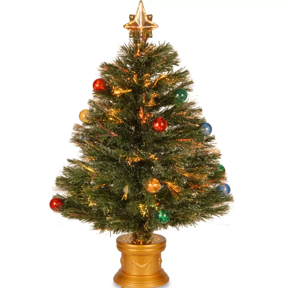 Outlet Andover Mills Fiber Optic Green Artificial Fir Christmas Tree With Color Changing/Combination