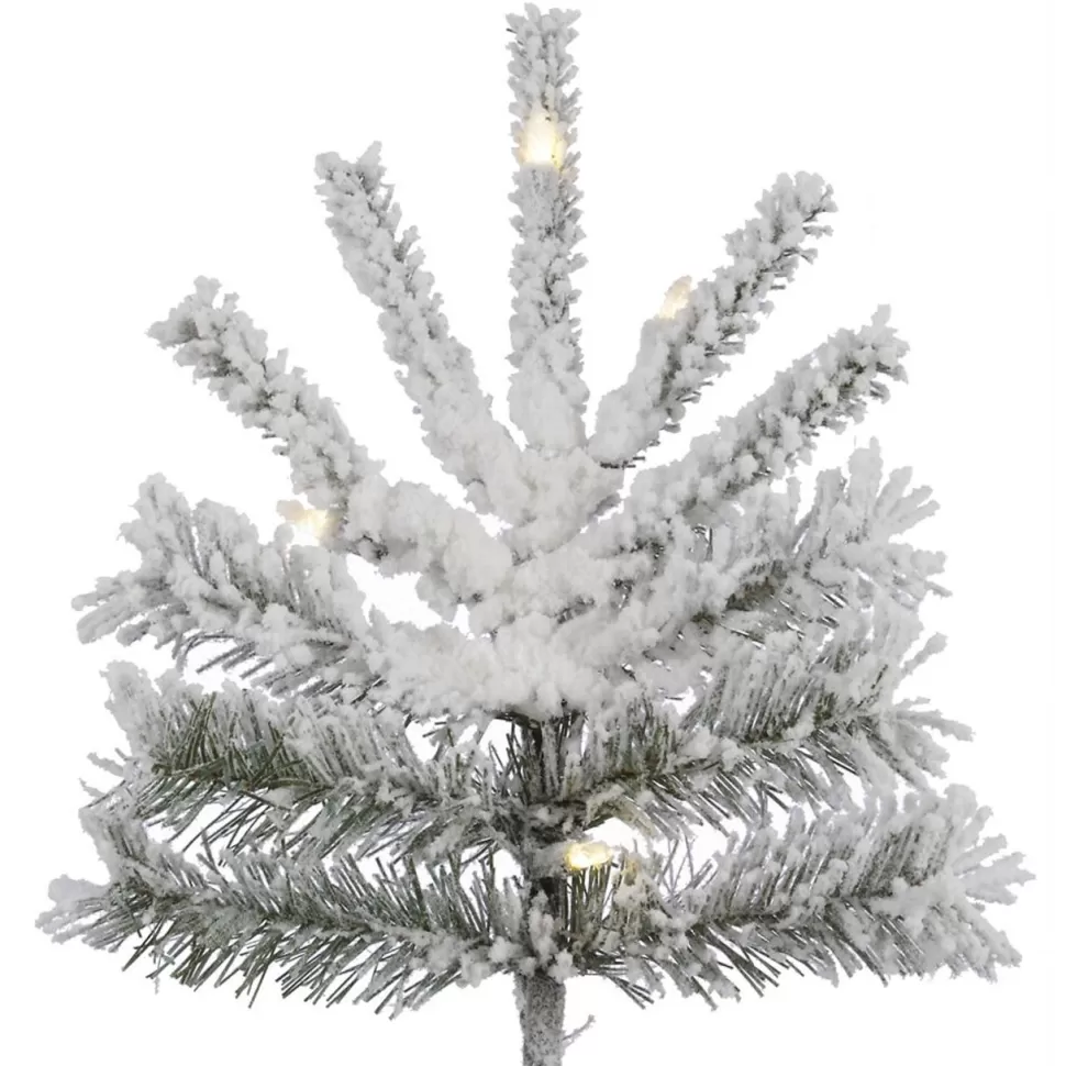 Cheap The Holiday Aisle Flocked Sierra 12' White Fir Artificial Christmas Tree With 1850 Led White Lights With Stand
