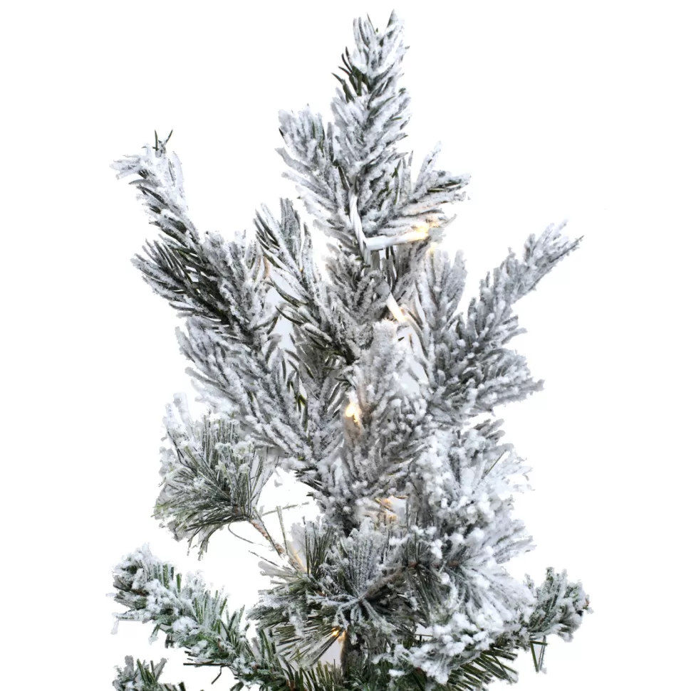Cheap The Holiday Aisle Flocked Sierra 12' White Fir Artificial Christmas Tree With 1850 Led White Lights With Stand