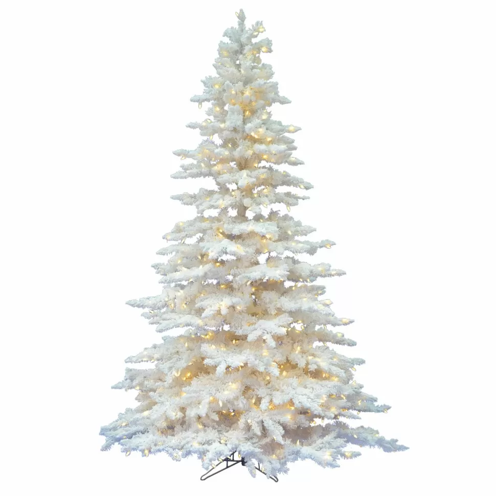 Hot The Holiday Aisle Flocked White Spruce Artificial Christmas Tree