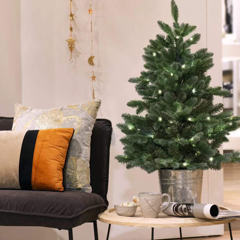 Shop Sand & Stable Frankie 35.4" Realistic Green Artificial Spruce Christmas Tree With 100 Lights