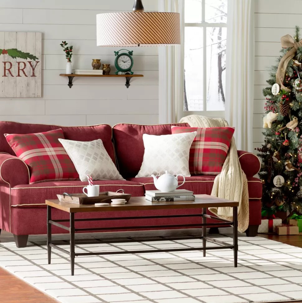 Clearance The Holiday Aisle Frosted Berry Green Pine Christmas Tree With 200 Clear Lights