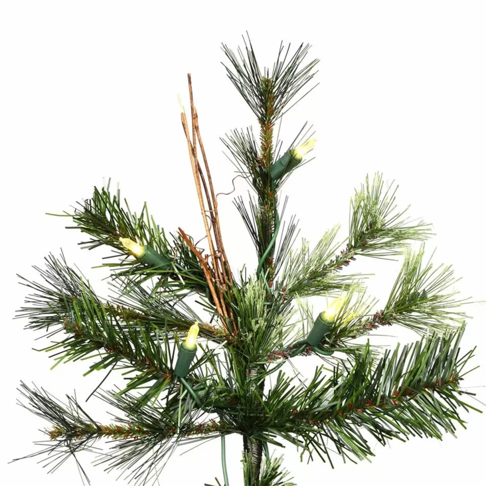 Best Sale Andover Mills Galarza 9' Green Pine Artificial Christmas Tree With 1100 Led Clear/White Lights With Metal Stand