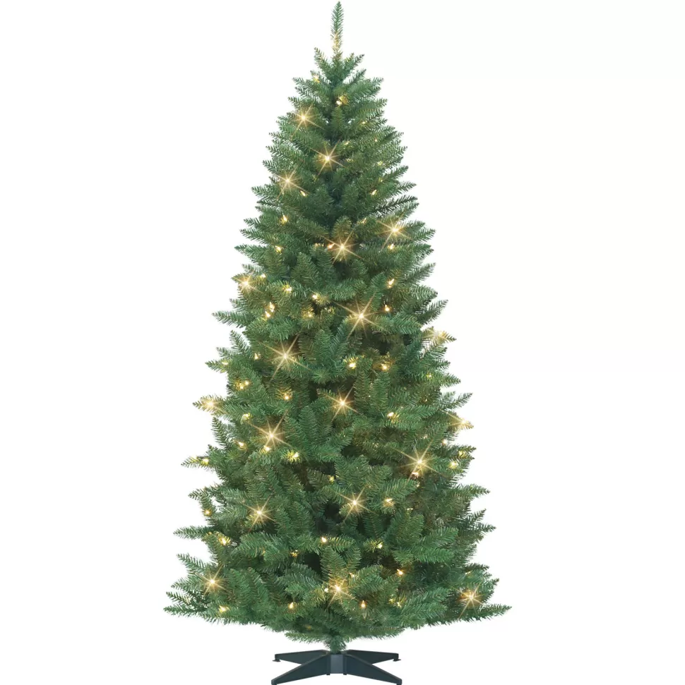 Clearance The Holiday Aisle Gerrita 7' H Green Pine Christmas Tree With 200 Lights