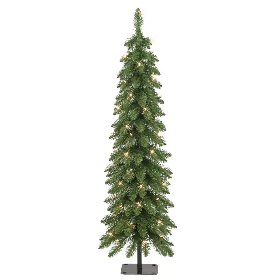 New The Holiday Aisle Glendower Slender Green Pine Christmas Tree With 50 Lights