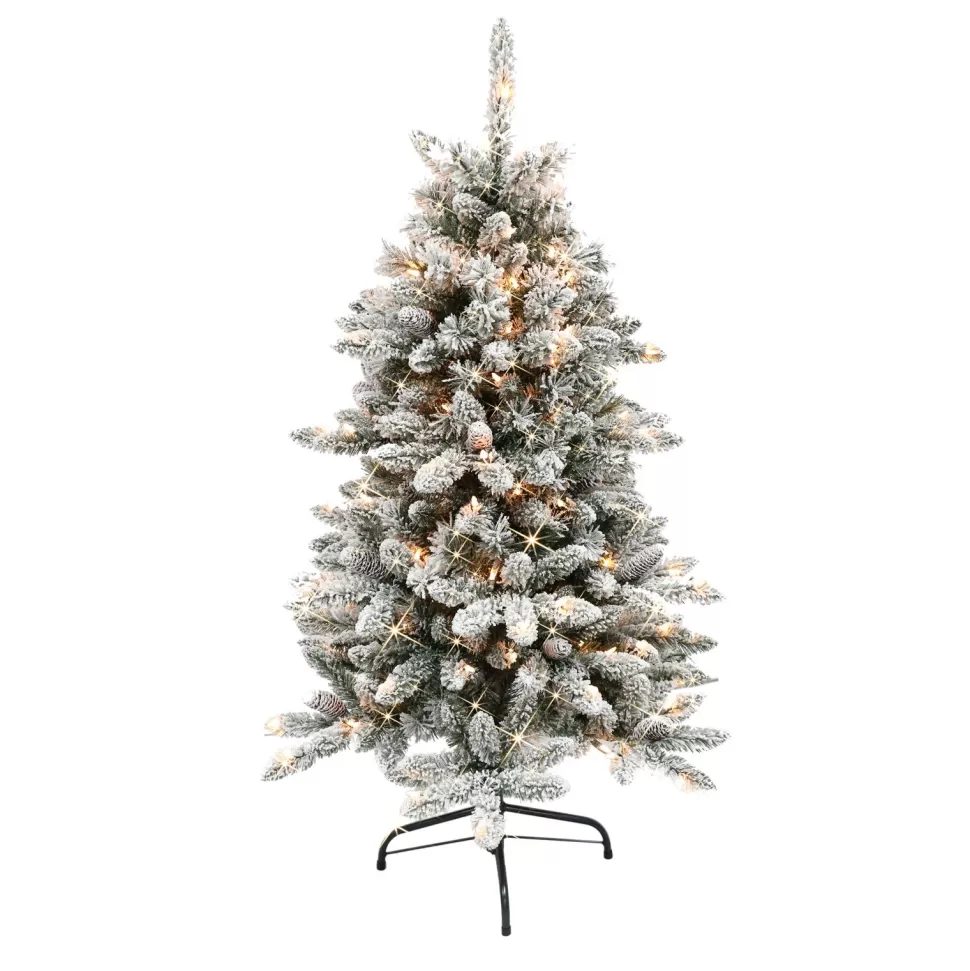 Flash Sale The Holiday Aisle Green Artificial Fir Flocked/Frosted Christmas Tree