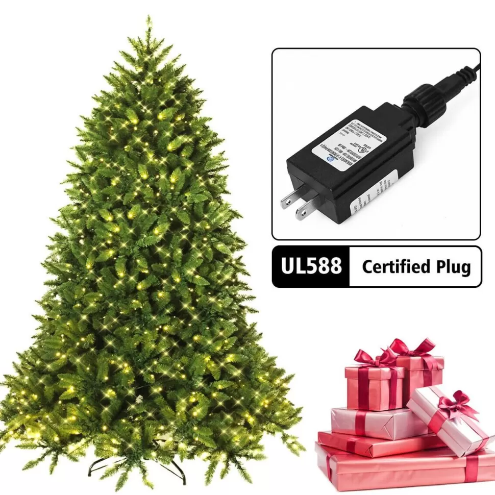 Sale The Holiday Aisle Green Fir Artificial Christmas Tree With 650 Clear & White Lights