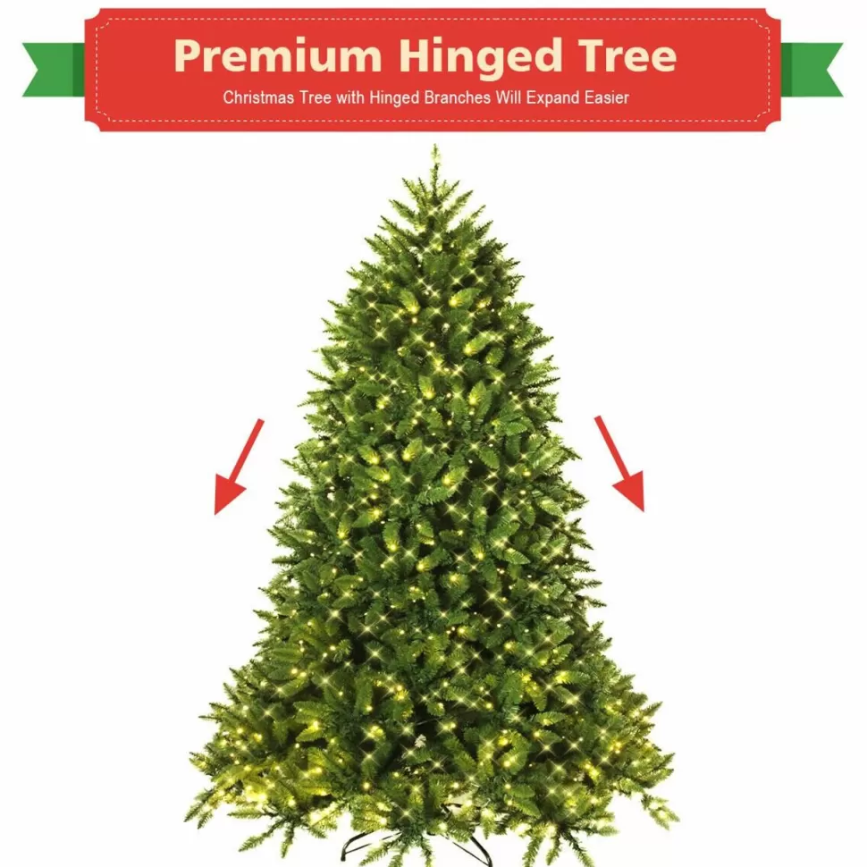 Sale The Holiday Aisle Green Fir Artificial Christmas Tree With 650 Clear & White Lights