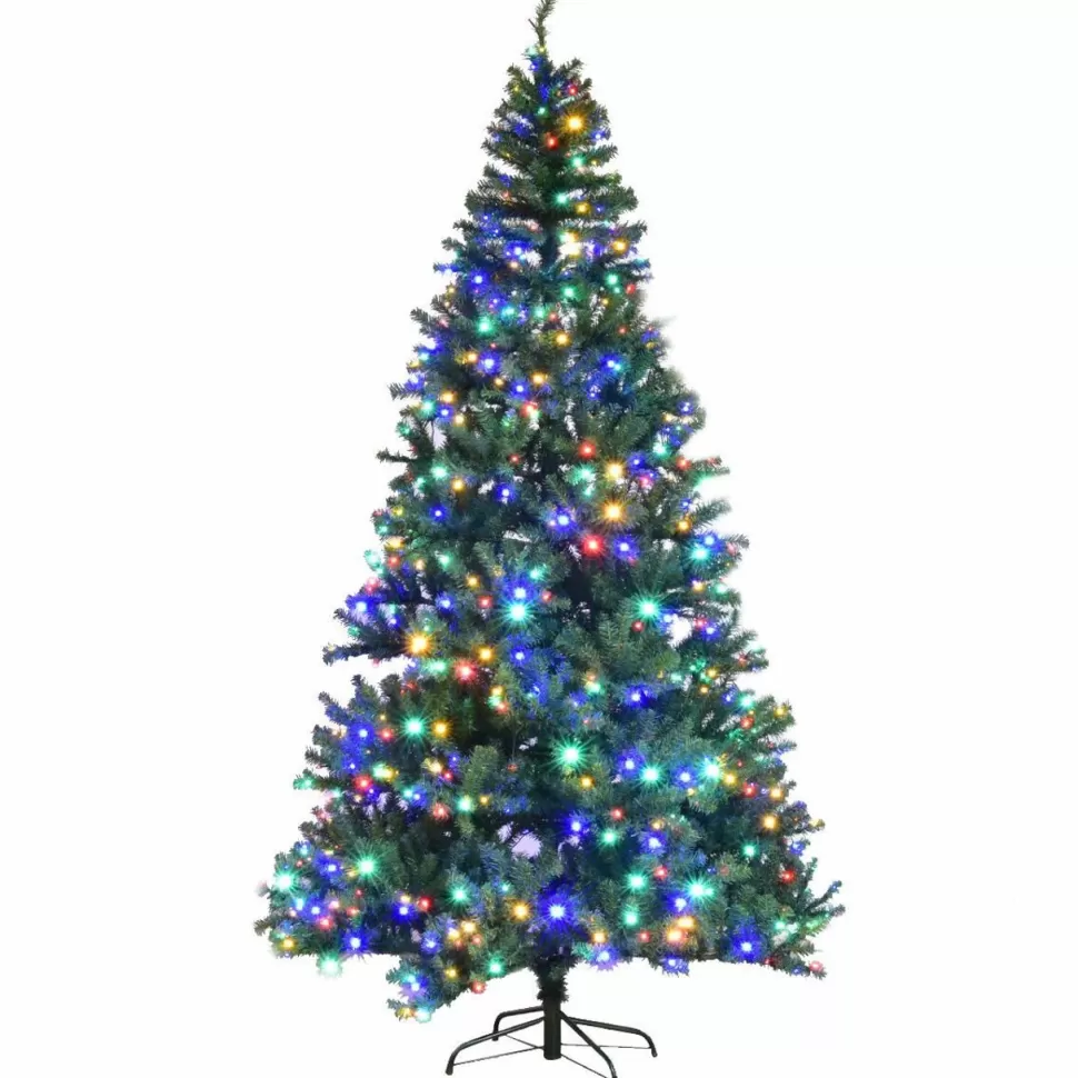 Flash Sale The Holiday Aisle Green Pine Artificial Christmas Tree With 150 Clear Lights